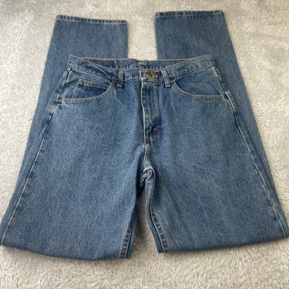 Wrangler Jeans Mens 32x36 Blue Five Star Premium Relaxed Fit Denim 1097601VR